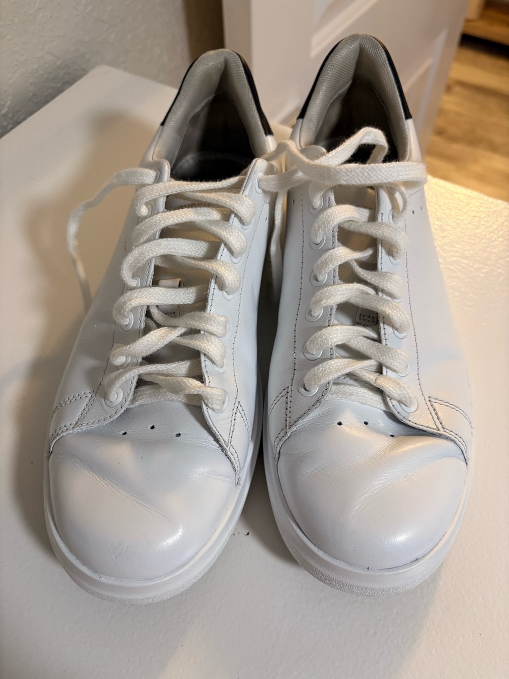 Tory Burch White Leather Low-Top Sneakers